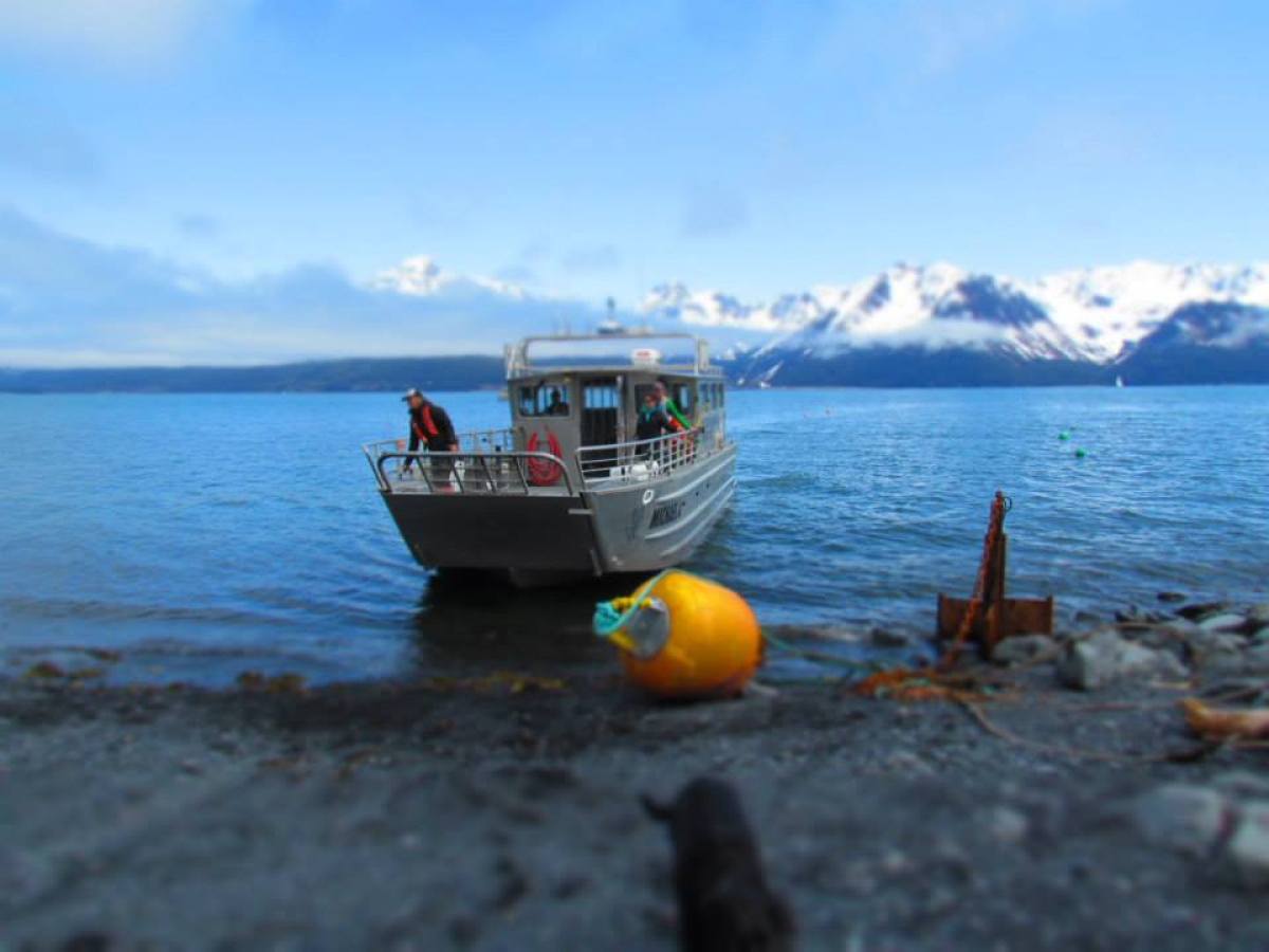 The MichaelA heading out to set a mooring