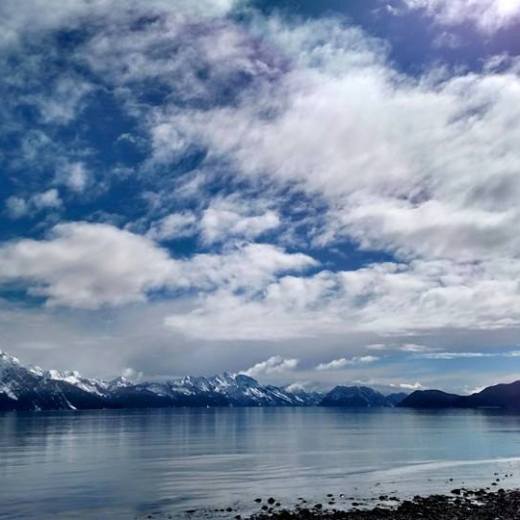 Beautiful Day over Resurrection Bay in Seward, AK