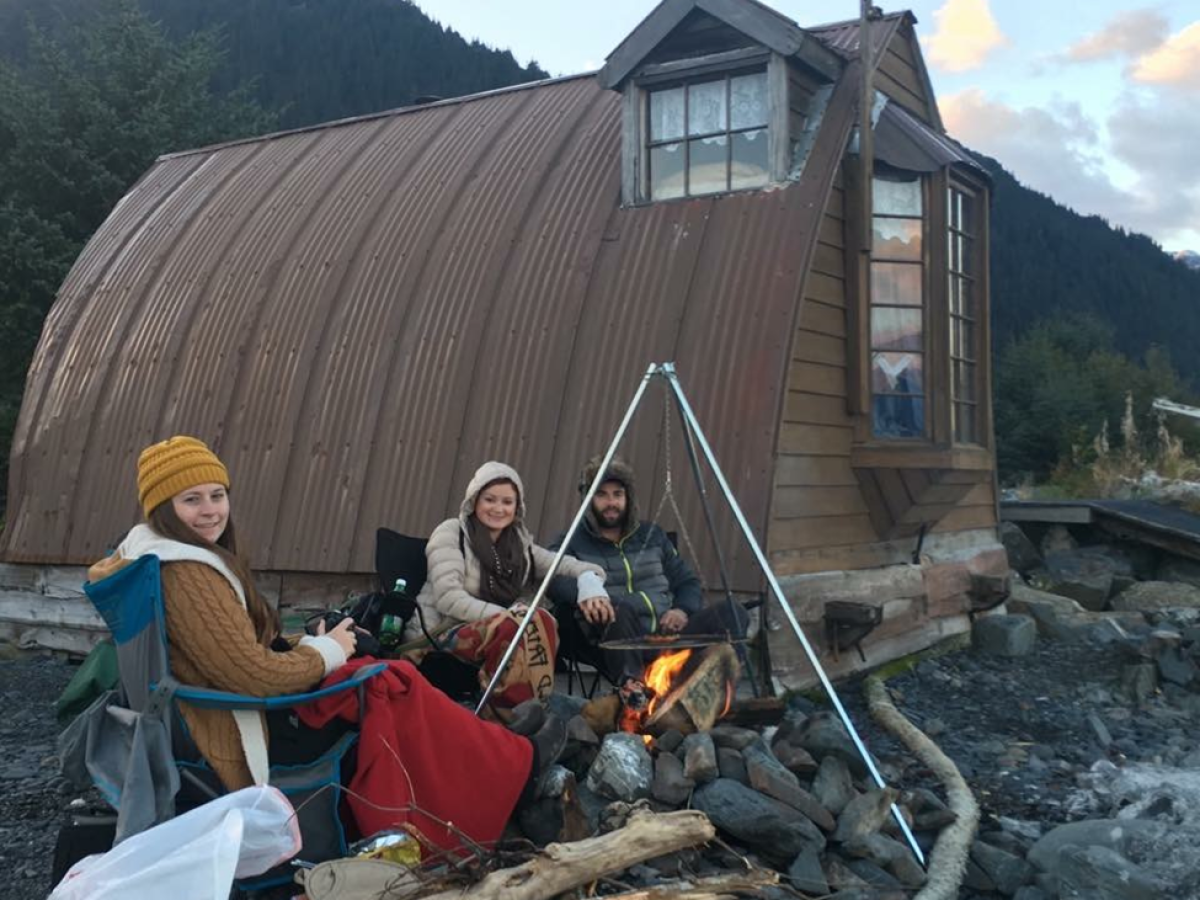 Seaside camping cabin, Seward, Alaska, Miller's Landing