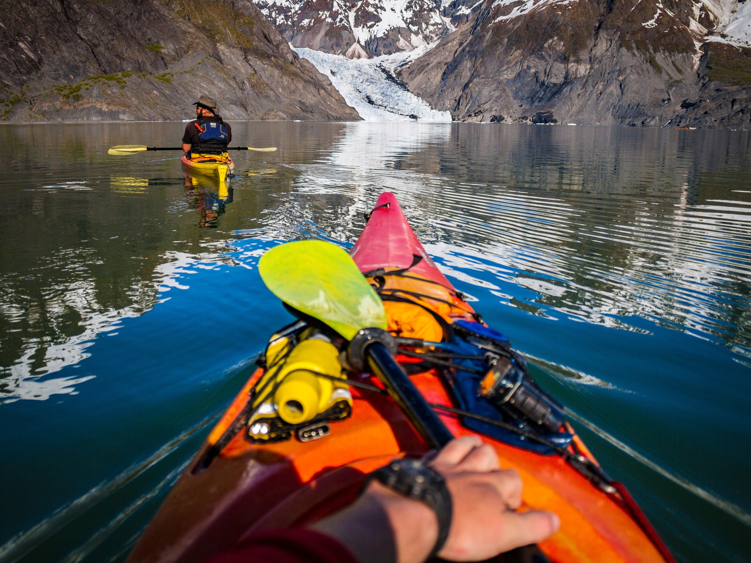 Kayaking in Northwestern Fjord in Kenai Fjords National Park, Seward, AK