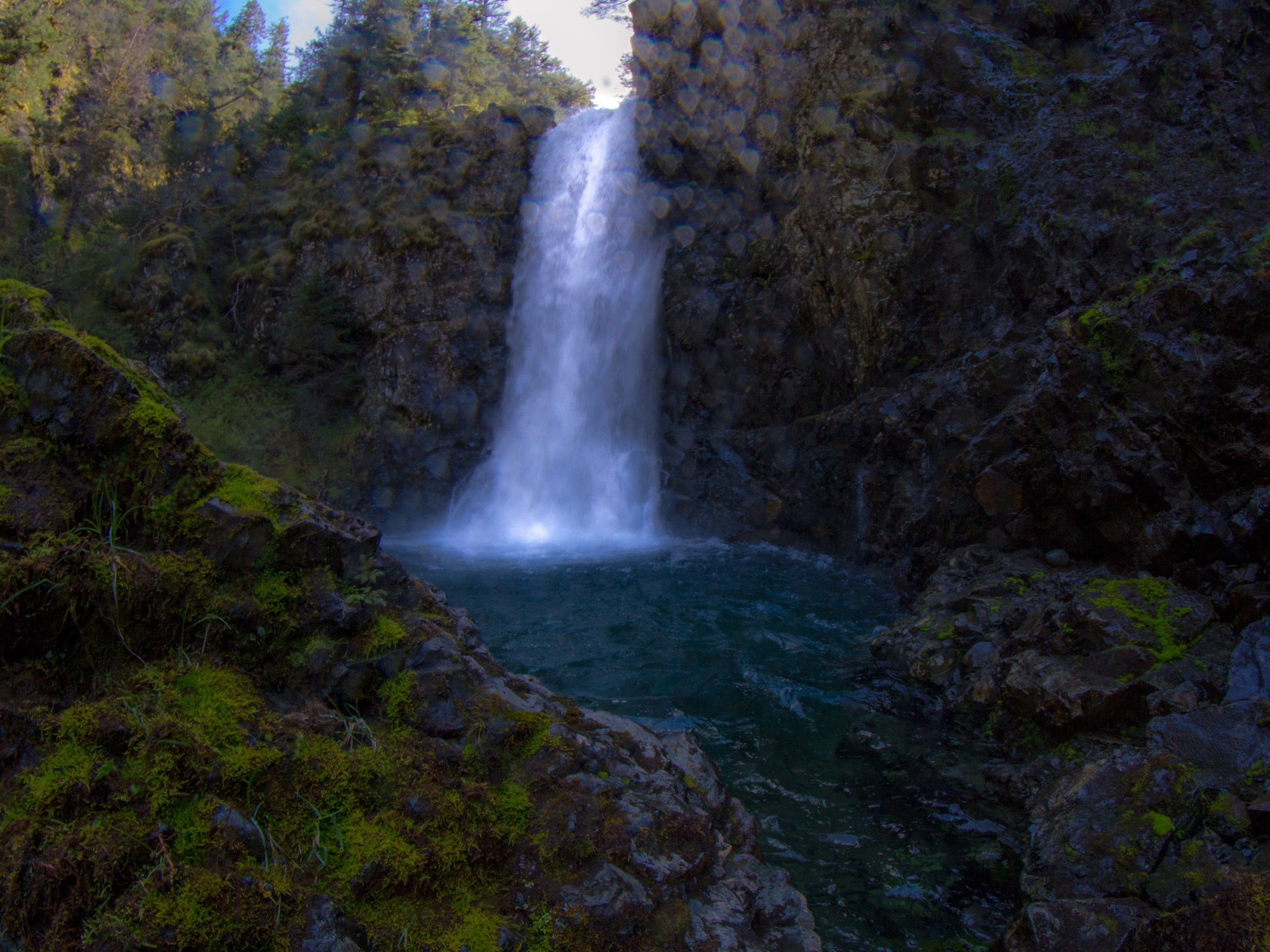 The Humpy Cove waterfall in Resurrection Bay, Seward, AK