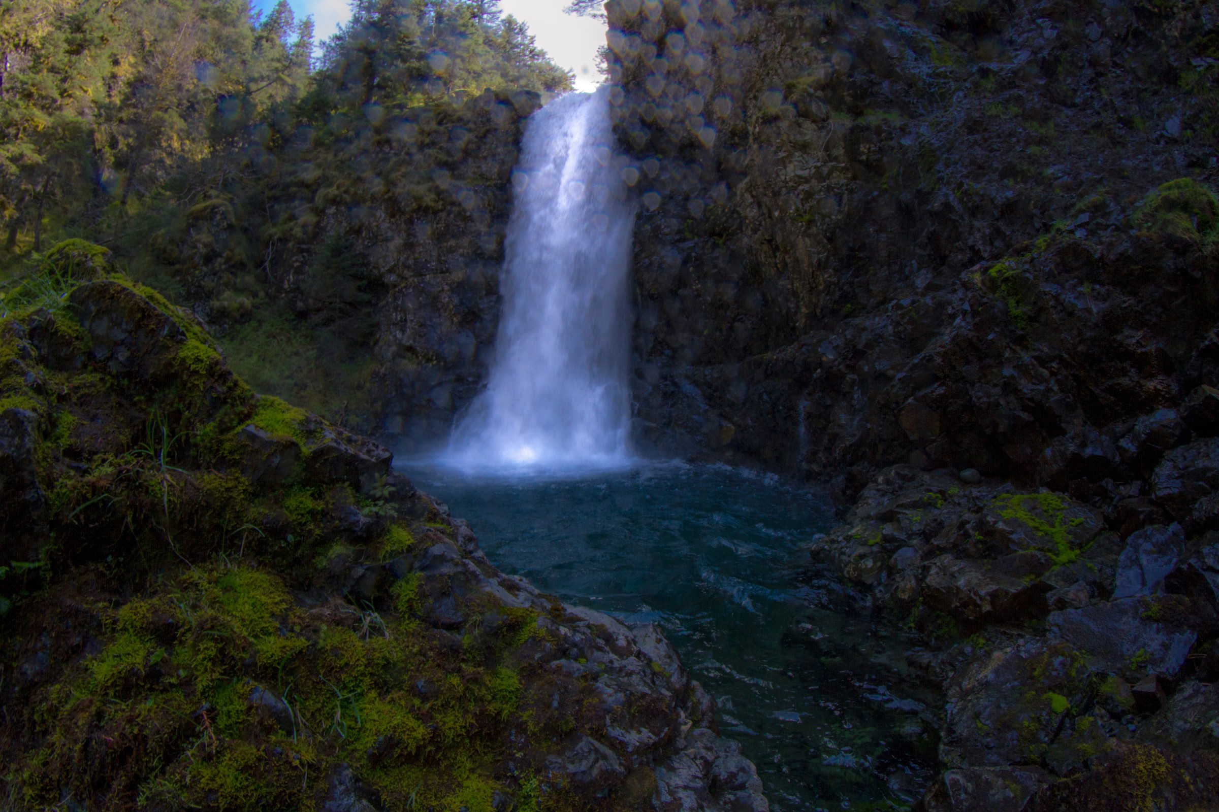 The Humpy Cove waterfall in Resurrection Bay, Seward, AK
