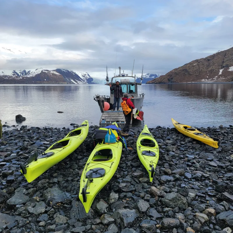 kayaksSeaside Beach Seward Alaska Kayaking Fishing Lodging Camping Guided Trips