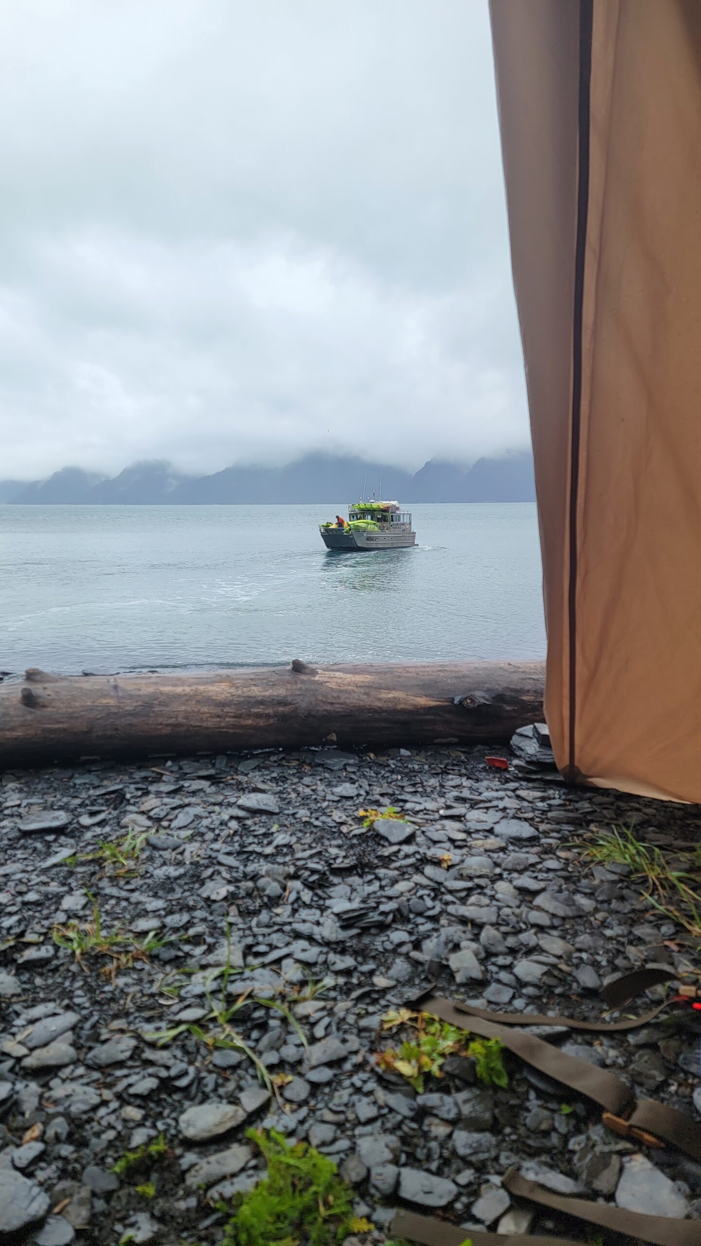 a small boat in a body of water