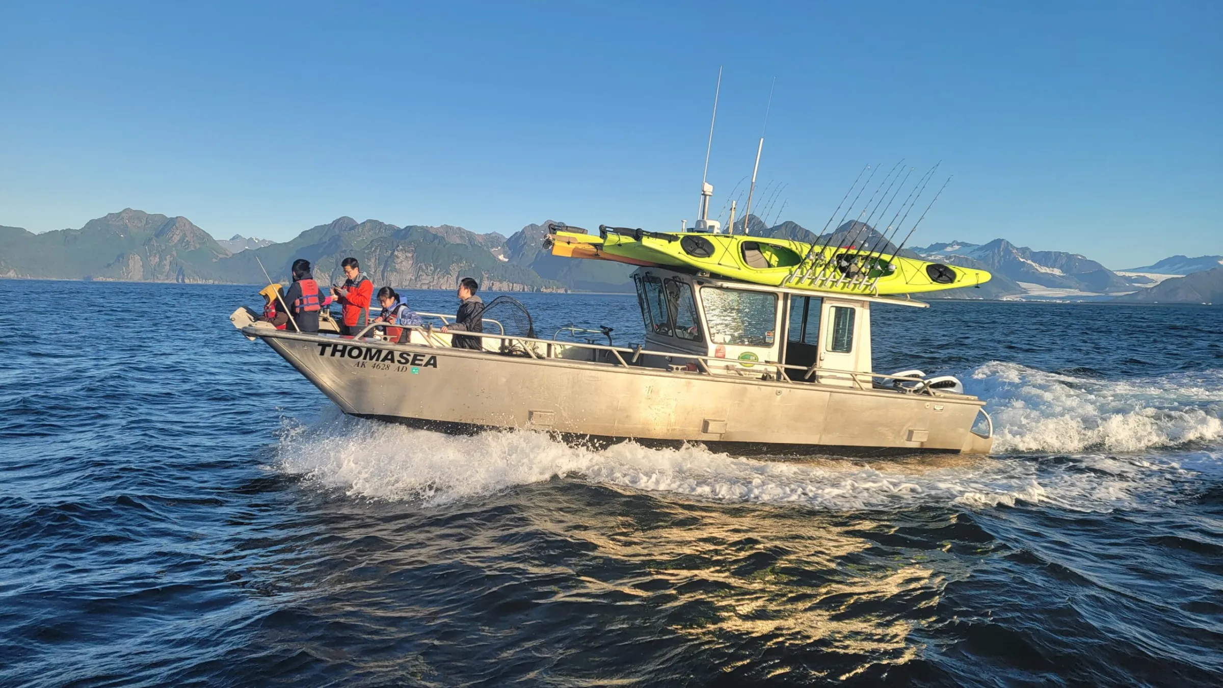 a small boat in a body of water