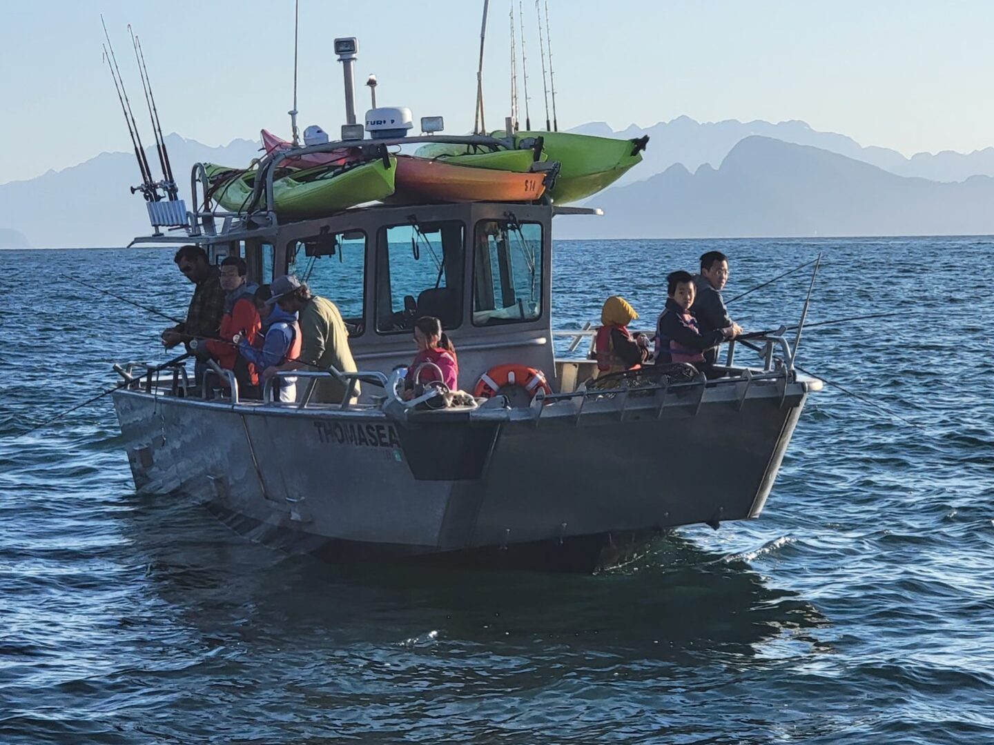 a small boat in a body of water