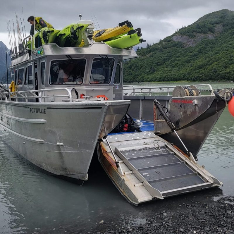 a small boat in a body of water