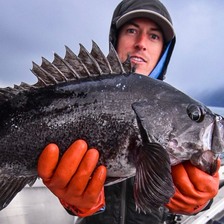 a person holding a fish