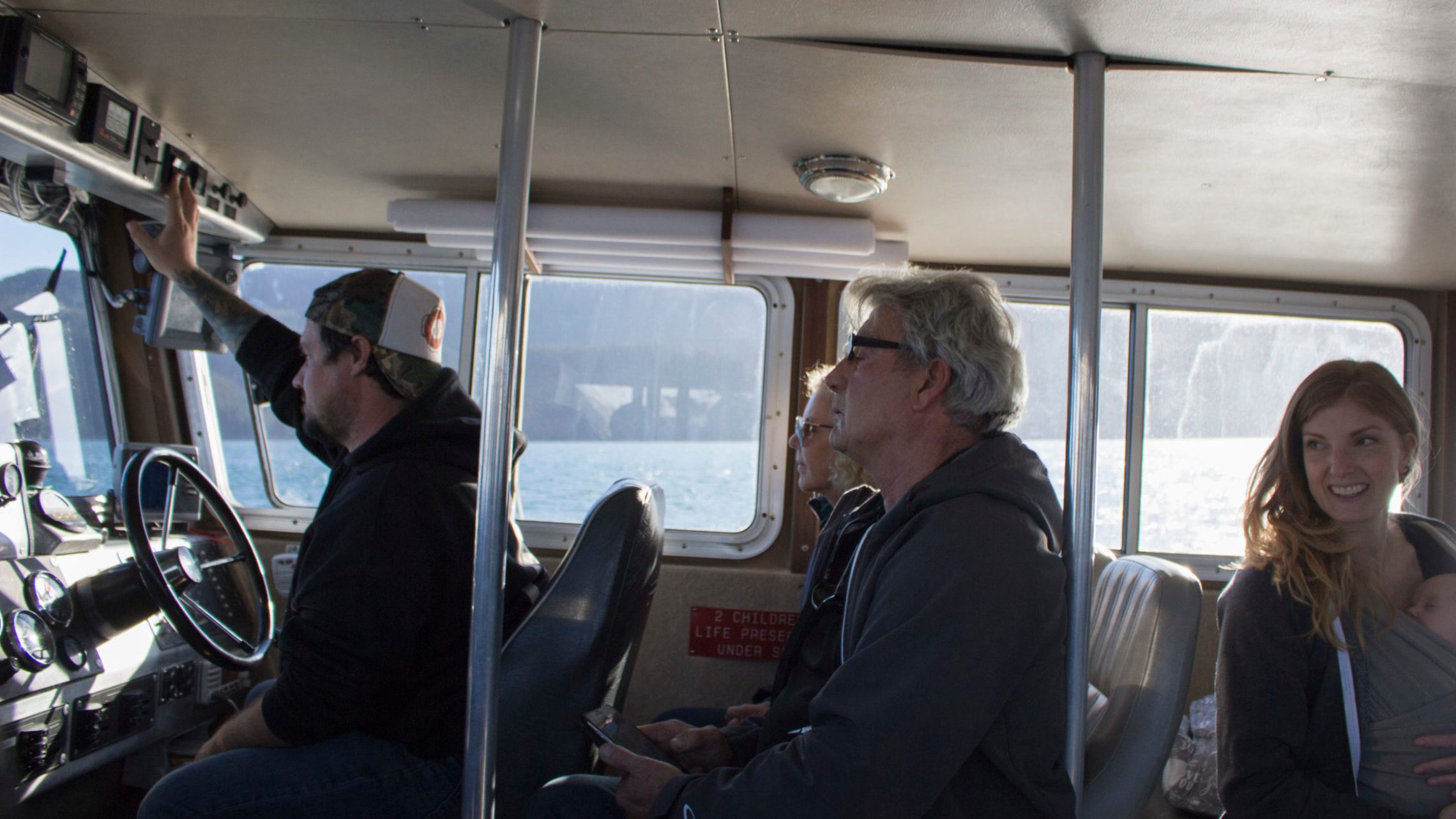 a group of people sitting on the michael a