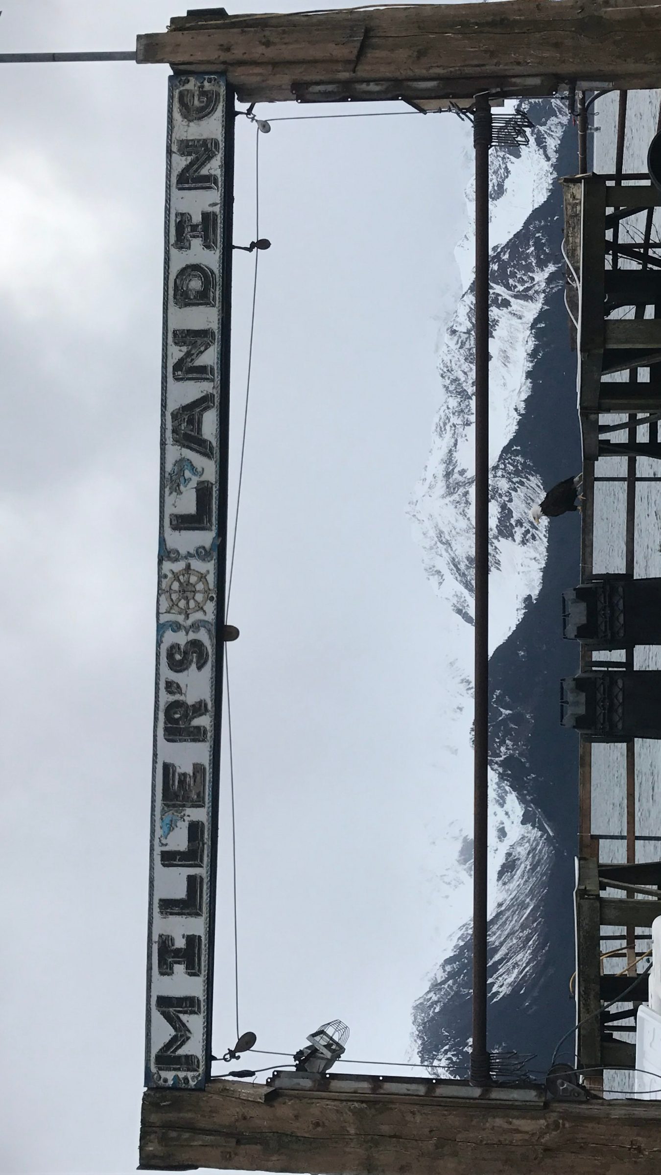 Miller's Landing Sign at the fish cleaning station, Seward, AK