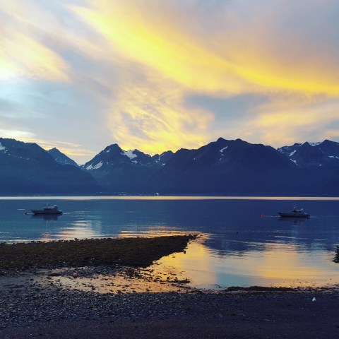 Sunset over Resurrection Bay, Seward, AK