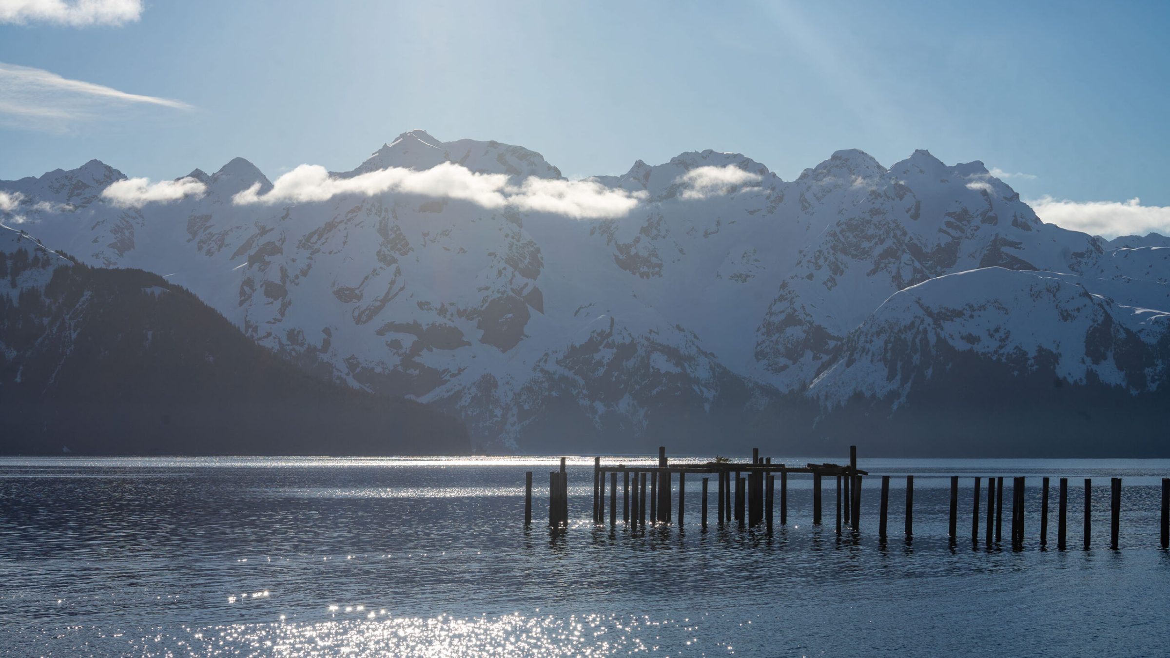 Paddling along Resurrection Bay.