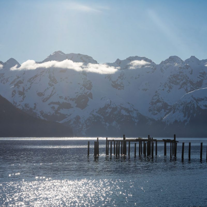 Paddling along Resurrection Bay.