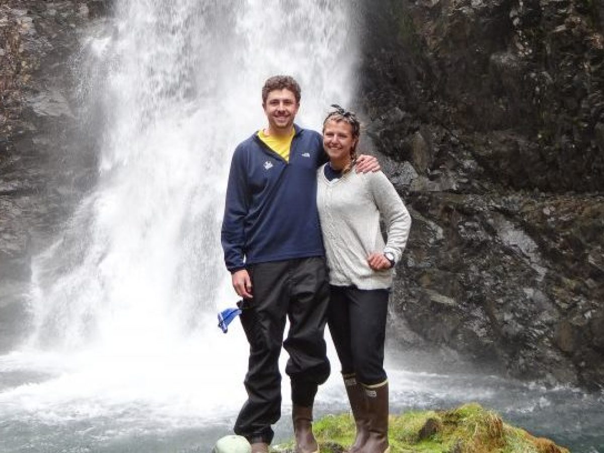 Kayaking Guides in front of water falls