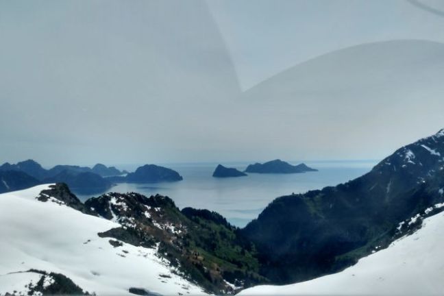 View of Alaska from a helicopter