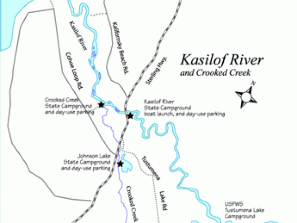 Kasilof River Map