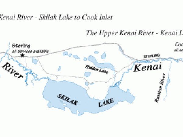 Kenai Lake Drainage Map