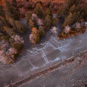 Aerial of Spruce Creek RV sites, Miller's Landing North Annex, Seward, AK