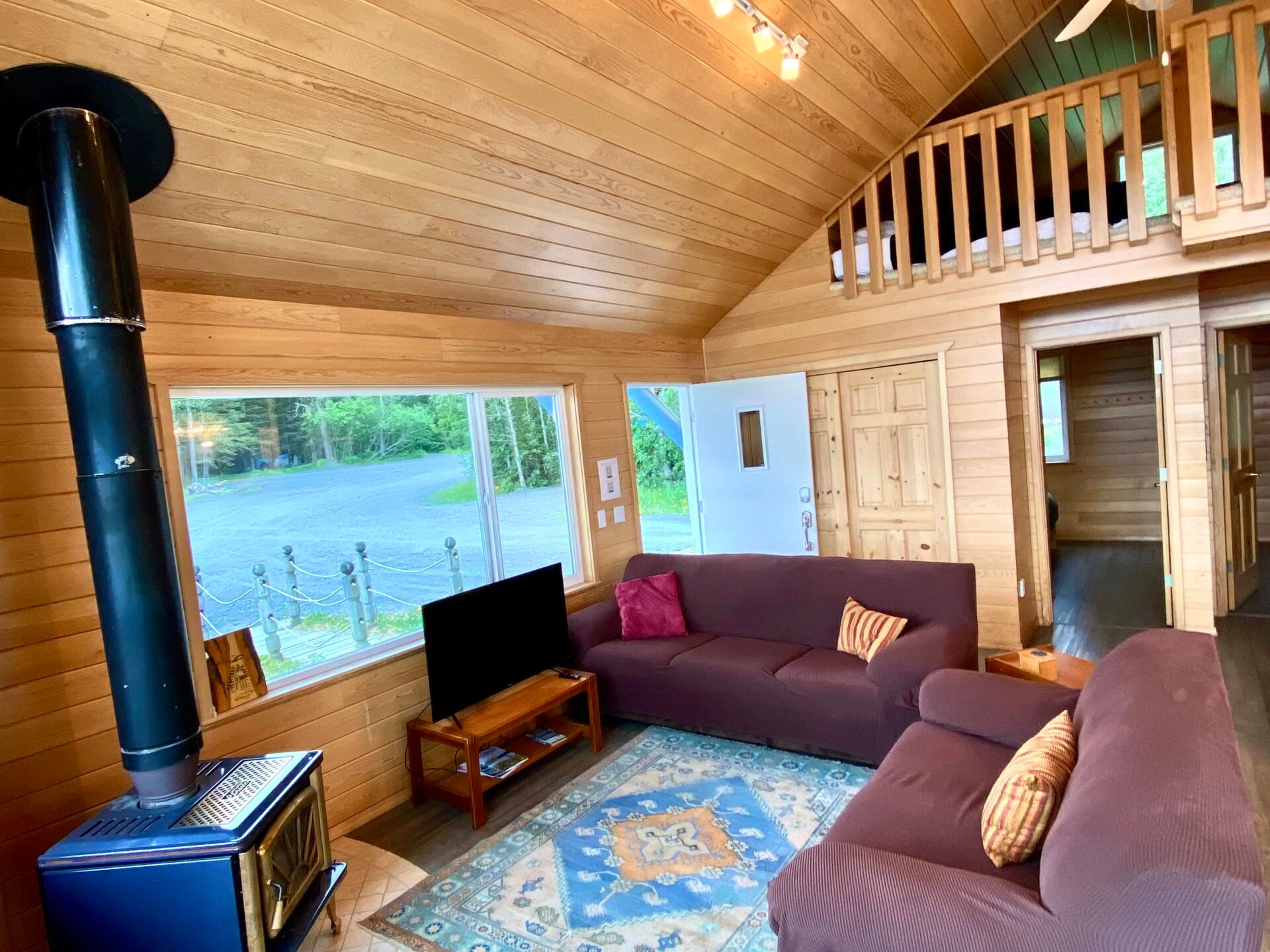 a view of a living room