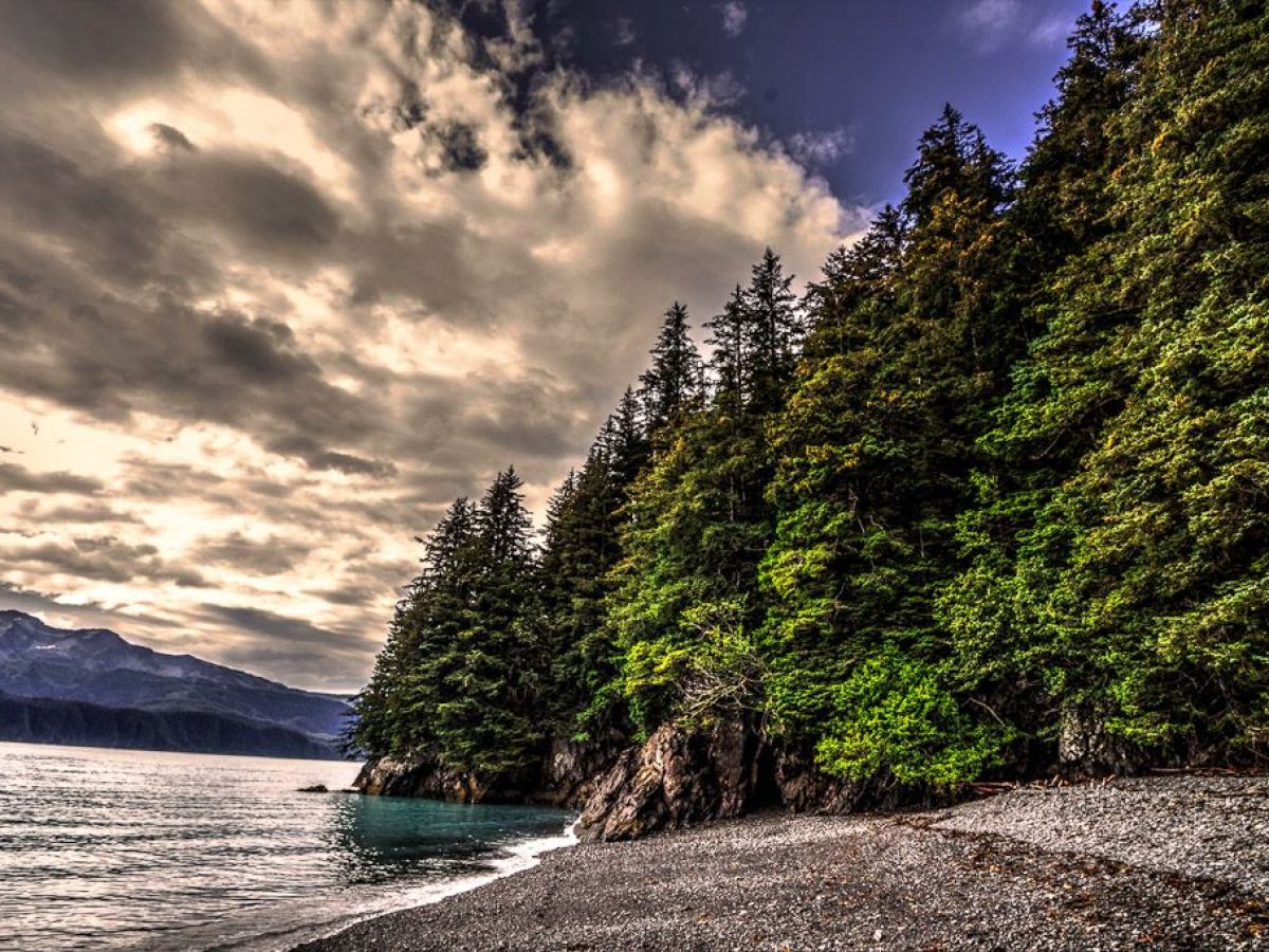The beach near Granite Point Mountain Lodge