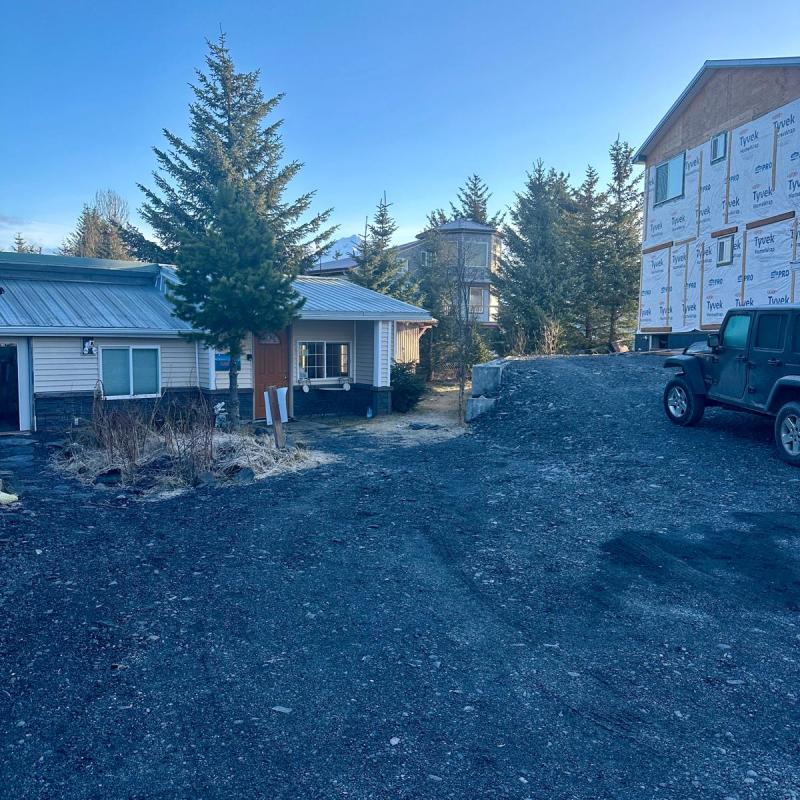 a house covered in snow