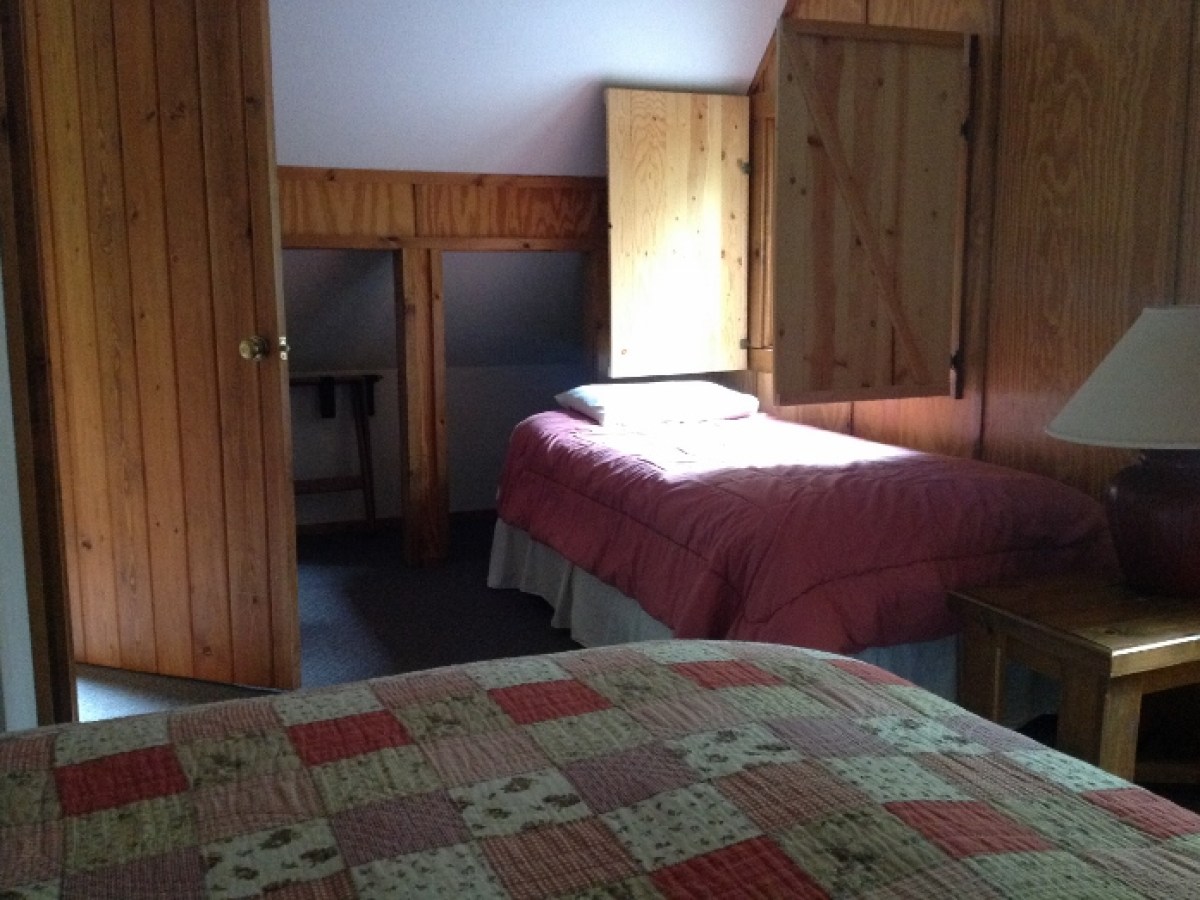 bedroom in the Adobe Cabins