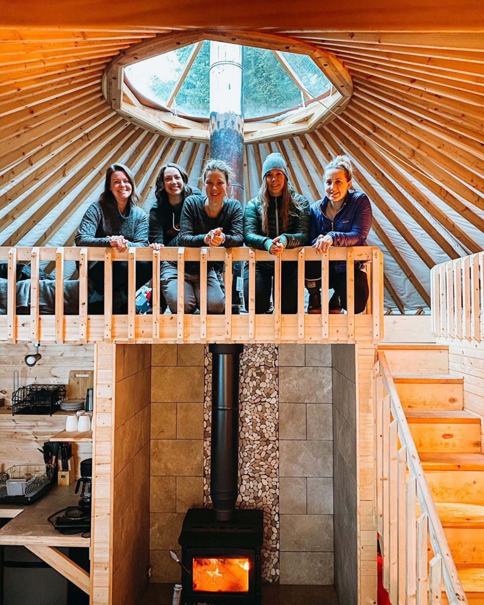 Full Yurt - InteriorSeaside Beach Seward Alaska Kayaking Fishing Lodging Camping Guided Trips