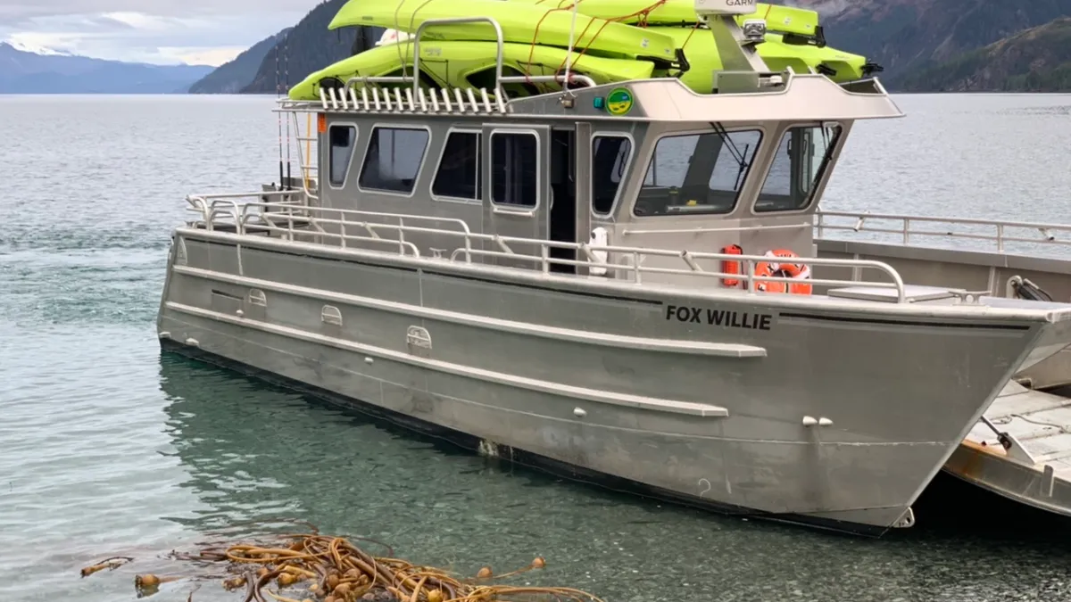 The Fox Willie loaded with kayaks