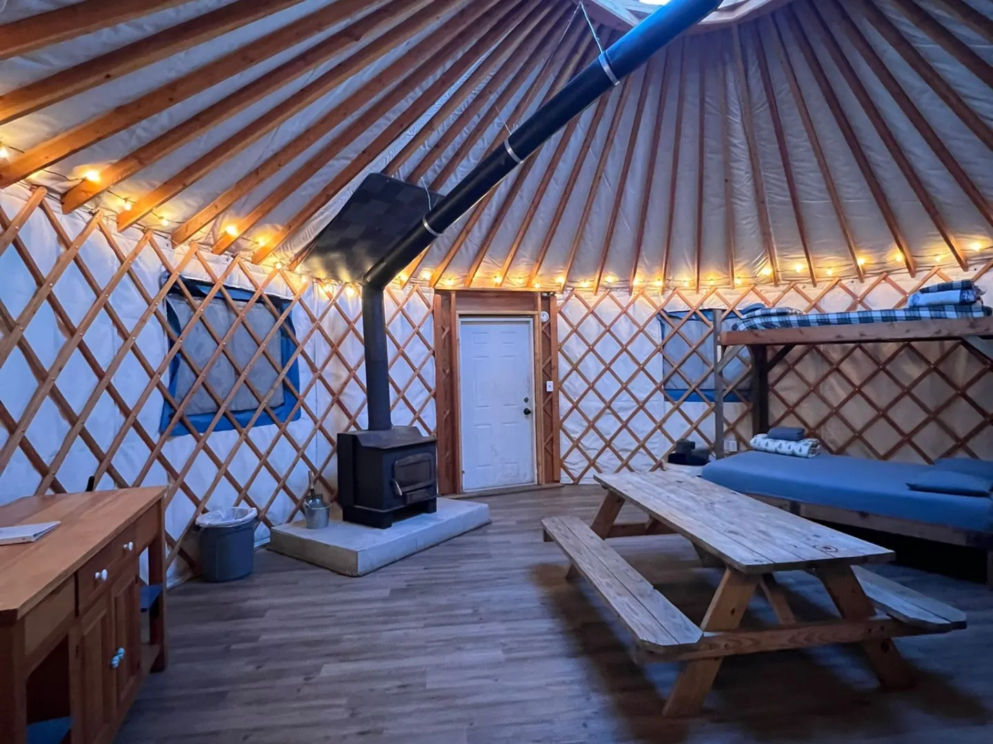 a chair sitting in front of a building