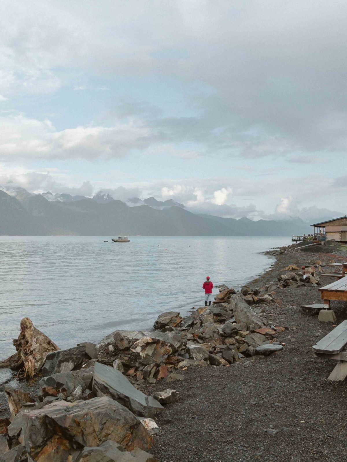 The waterfront cabins and camping at Millers Landing Seward Alaska