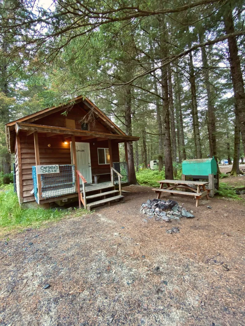 a bench in front of a house