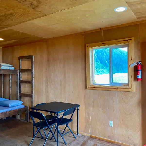 an empty chair in a room