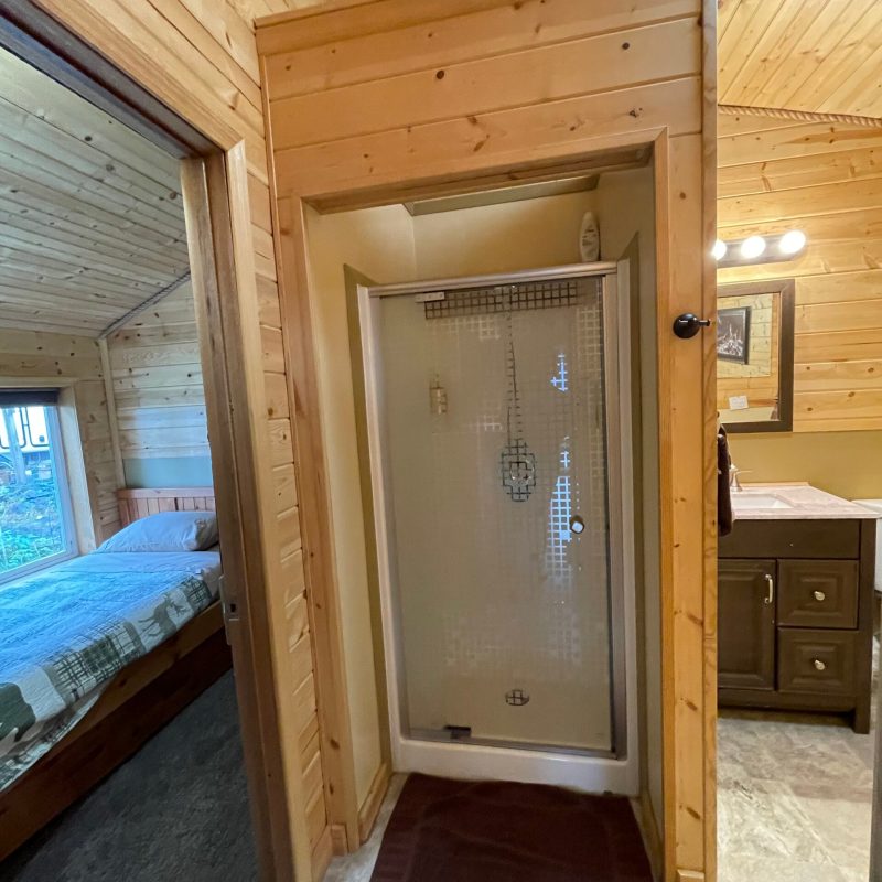 a double door in a room