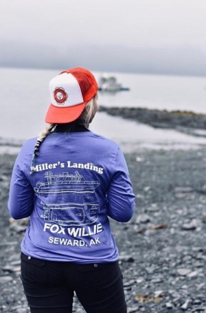 a person standing on a beach