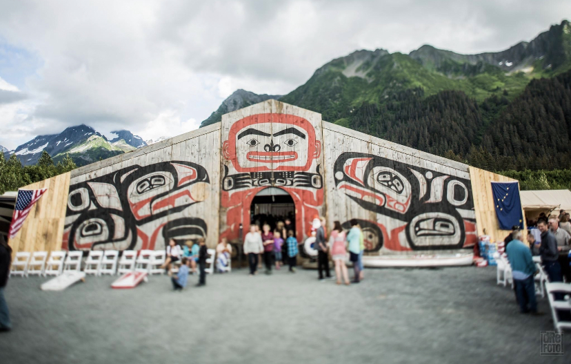 a group of people on a mountain road