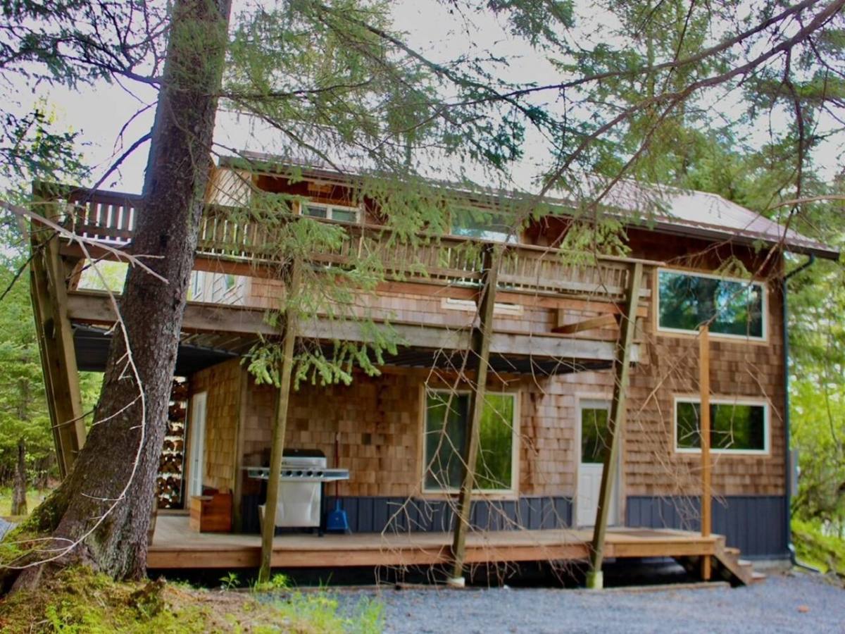 a house with trees in the background