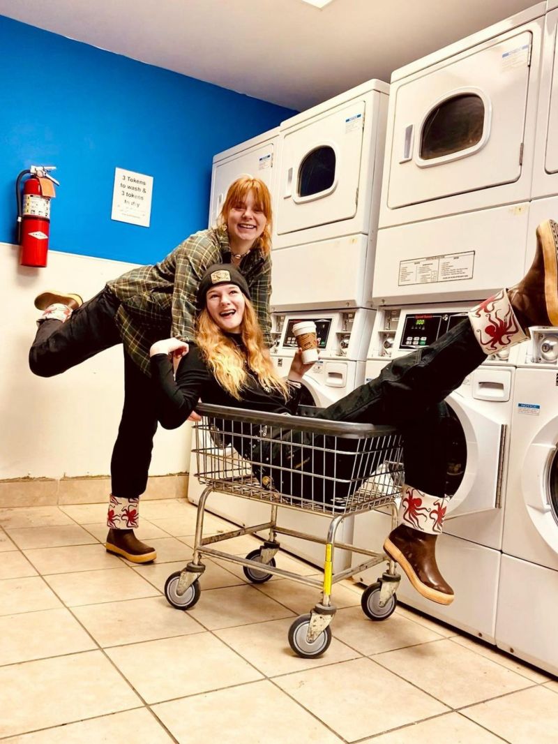 a person standing in a room