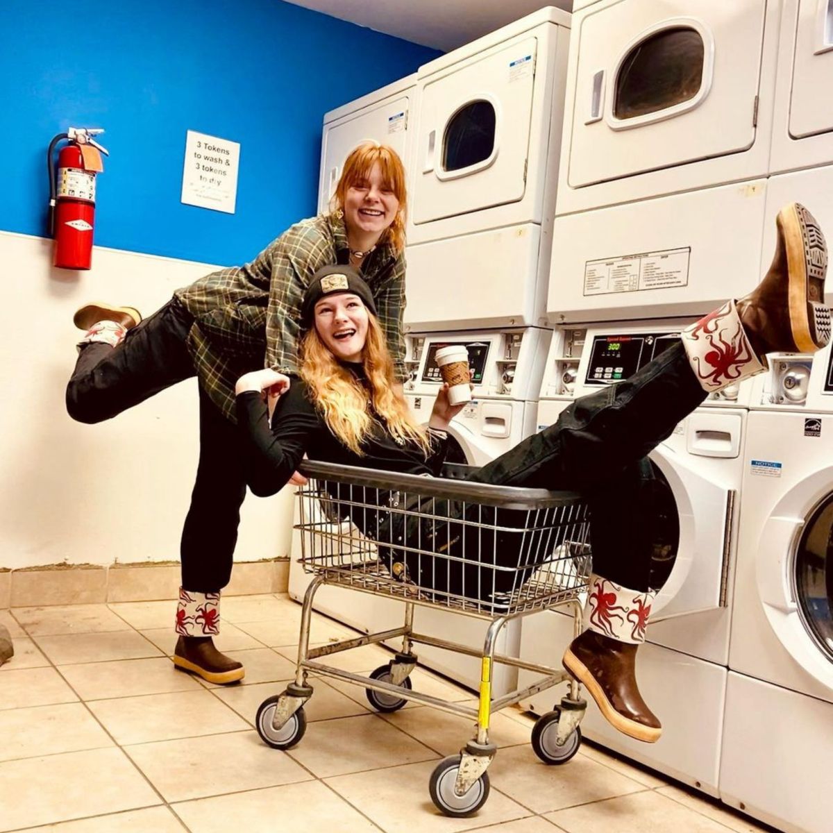 a person standing in a room