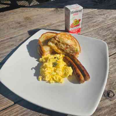 a plate of food on a table