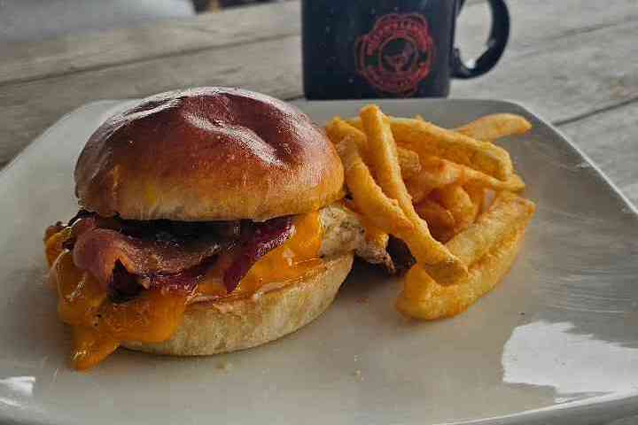 a close up of a sandwich on a plate