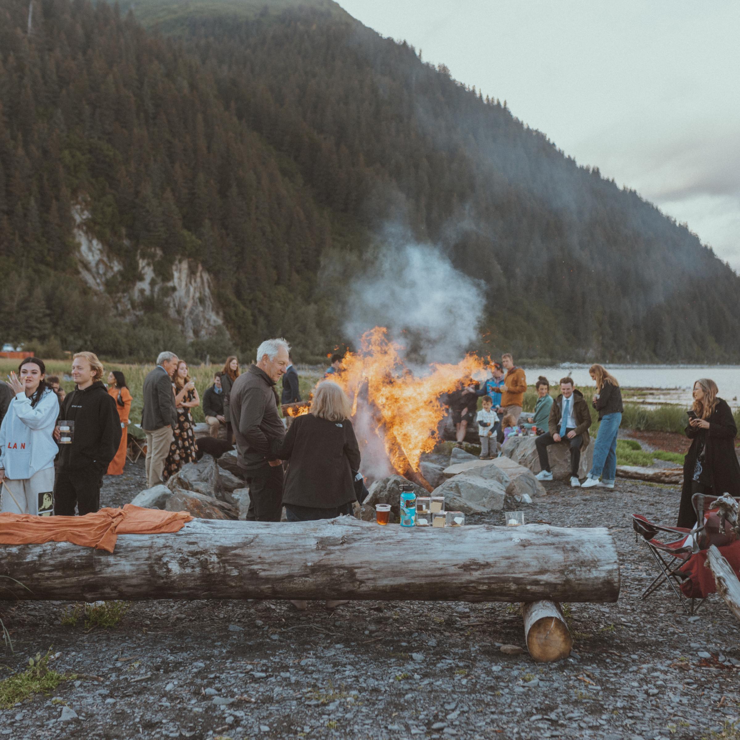 Beach Wedding Bonfire