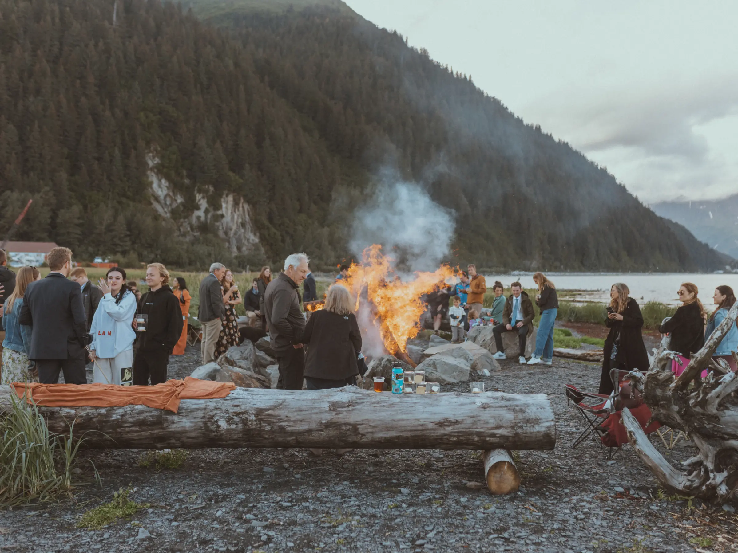 Beach Wedding Bonfire