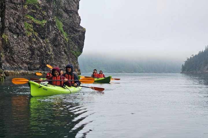 a small boat in a body of water