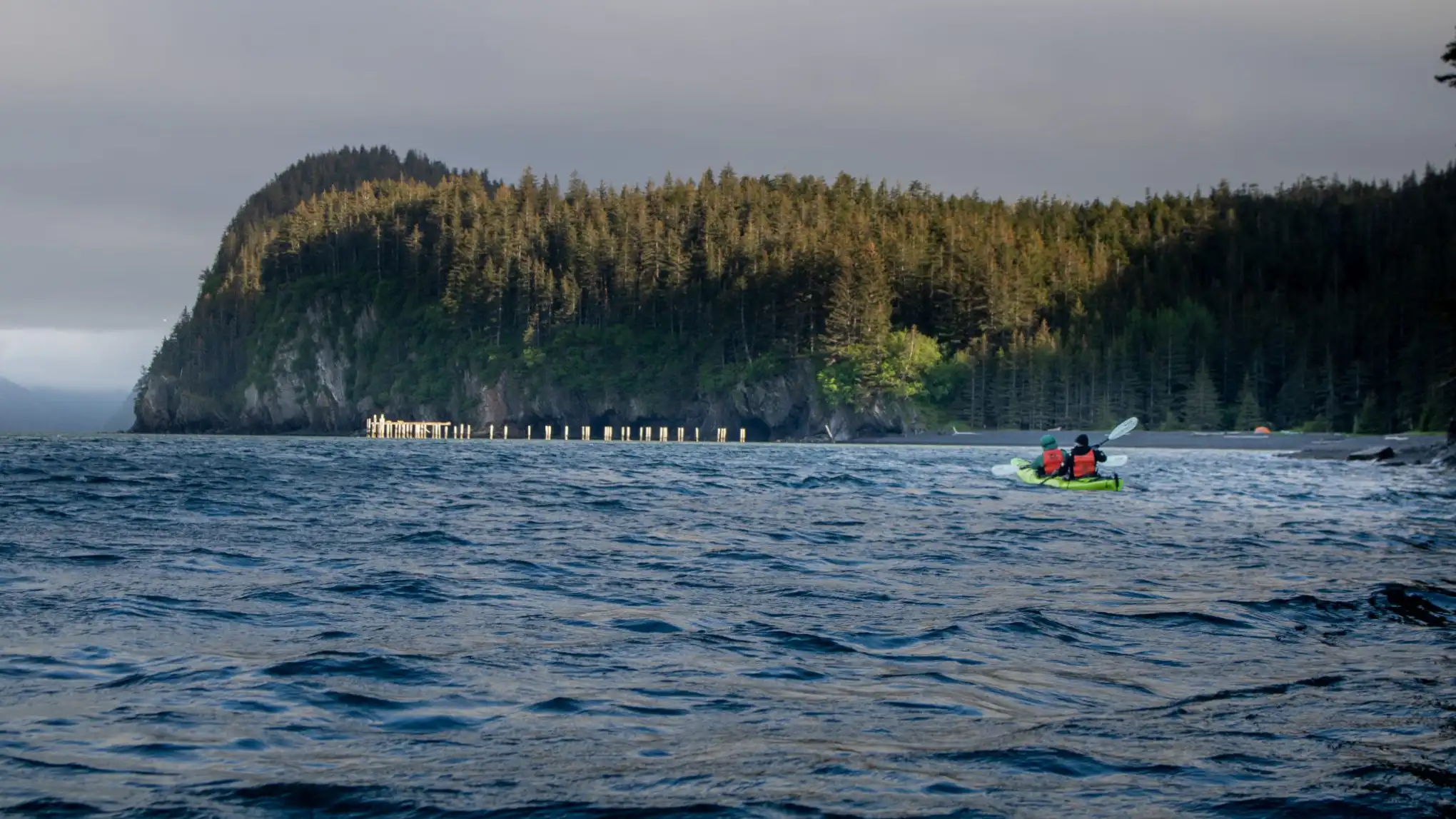a small boat in a body of water